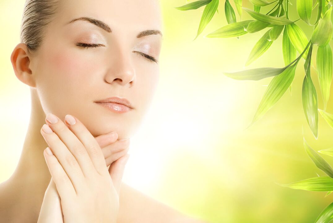 facial skin massage with rejuvenation oil