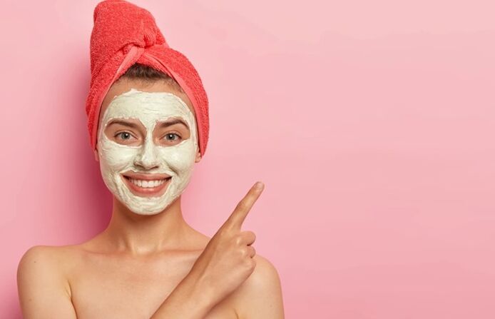 Using a herbal mask for facial skin care and rejuvenation